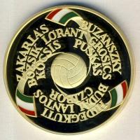 2003. "Magyarország-Anglia 6:3" aranyozott Ag emlékérem 31,104g/1oz T:PP Csak 3000db! R!