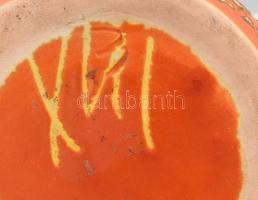 Tófej váza, jelzéssel, hibátlan, m: 21,5 cm