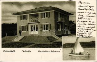 1932 Balatonfűzfő, Tholt villa. Vitorlásélet a Balatonon, Tulajdonos levele