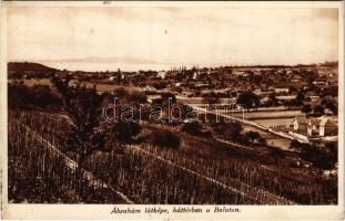 1931 Ábrahámhegy, Ábrahám látképe, háttérben a Balaton, szőlőhegy (EK)