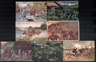 cca 1915-18 7 db I. világháborús tábori postai képeslap, vitéz Csepregi (Czesznak) János levelezése,...
