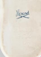 Herendi virág mintás cipőcske, kézzel festett, jelzett, minimális kopással, h: 10 cm, m: 5,5 cm