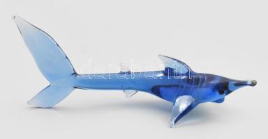 Murano cápa figura, jelzés nélkül, hibátlan, h: 14 cm