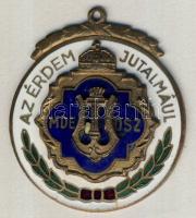 1930-as évek "MDEOSZ-Az érdem jutalmául" zománcozott Br érdemérem T:2