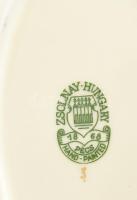 2 darab virágmintás Zsolnay gyűrűtartó tálka, jelzett, hibátlan, h: 11,5 cm