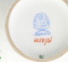 Herendi Apponyi mintás bonbonier, kézzel festett, jelzett, minimális kopással, d: 7 cm