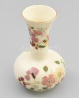Zsolnay pillangómintás porcelán váza, kézzel festett, jelzett, hibátlan, m: 11,5 cm