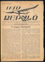 1941 Ifjú Repülő, a Magyar Szárnyak állandó melléklete. Felelős kiadó: Jánosy István. 10 oldal, korának megfelelő állapotban