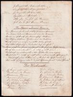 Hadnagyi fizetéscédula, szép állapotban, 24x18,5 cm