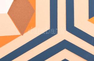 Gulyás Dénes (1927-2003): Rétegek, 1990. Kollázs, papír, jelzett, 33×63 cm