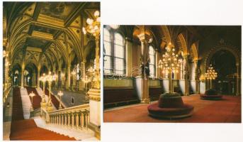 Budapesti Országház. Képzőművészeti Alap - 10 db MODERN magyar képeslap, belsőkkel