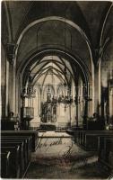 1909 Beregszász, Beregovo, Berehove; Római katolikus templom belső. Ignáczy G. fényképész kiadása / church interior + PANYOLA POSTAIÜGYN. (EB)