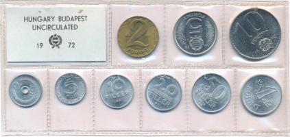 1972. 2f-10Ft (9xklf) érmés forgalmi sor fóliatokban T:UNC Adamo FO5