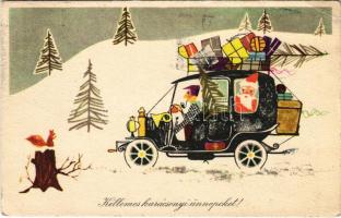 1961 Kellemes karácsonyi ünnepeket! Képzőművészeti Alap / Christmas greeting s: Rozs Endre (EK)