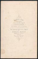 cca 1870 Laza úr, keményhátú fotó, Rupprecht Mihal műterméből, 10,5x6 cm