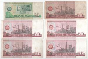 NDK 1971. 50M (5x) + 1975. 20M T:F,VG
GDR 1971. 50 Mark (5x) + 1975. 20 Mark C:F,VG
