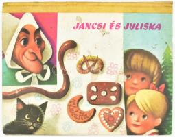 Jancsi és Juliska 3D mesekönyv Kiadói félvászon kötésben Kubasta illusztrációk, Prága 1981. Artia