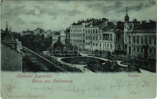 1901 Sopron, Deák tér este. Kummert L. (EK)