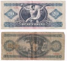 1949. 10Ft + 1980. 20Ft T:VG,F szép papír
