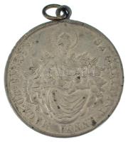 1853. "Orsovánáli korona feltalálási emlék / Sz. Mária Ist. anya Magy. or. védője" kétoldalas fém emlékérem füllel (29mm) T:XF,VF patina, ph