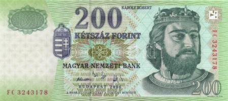 2004. 200Ft (4x) "FA,FC" T:I