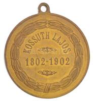 1902. "Kossuth Lajos 1802-1902" születésének 100. évfordulójára kiadott aranyozott bronz e...
