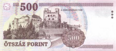 2006. 500Ft "EA" (2x) kisugrású sorszámokkal, mindkét portrényomat alul nyomdahibával T:I