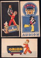 3 db Orion reklámos számolócédula.