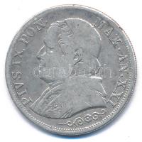 Olasz Államok / Pápai Államok 1866R 1L Ag "IX. Pius" T:F Italian States / Papal States 1866R 1 Lire Ag "Pius IX" C:F Krause KM#1377