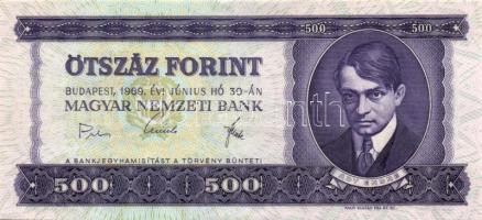 1969. 500Ft papírránccal T:I