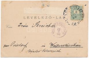 1898 (Vorläufer) Erzsébetváros, Dumbraveni; Erzsébet tér, Kis Ernő és Erzsébet utca. Scholtes A. kia...