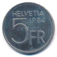Svájc 1984. 5Fr Cu-Ni "Auguste Piccard születésének 100. évfordulója" T:AU Switzerland 198...