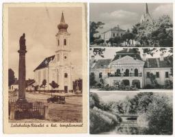 20 db MODERN magyar város képeslap (Képzőművészeti Alap Kiadóvállalat): Zala megye / 20 modern Hungarian town-view postcards from the 50's: Baranya county