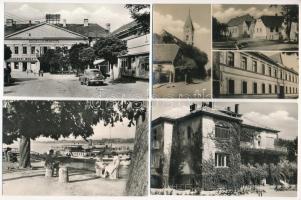 20 db MODERN magyar város képeslap (Képzőművészeti Alap Kiadóvállalat): Tolna megye / 20 modern Hungarian town-view postcards from the 50's: Tolna county