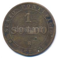 Olasz Államok / Pápai Állam 1867R 1S (5c) Cu "IX. Pius" T:3 patina, ütésnyom Italian State...