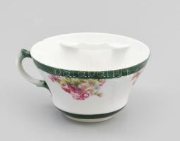 Antik porcelán betegitató csésze, jelzés nélkül, minimális kopottsággal, d: 10,5 cm, m: 6 cm