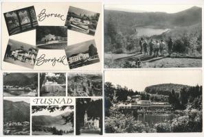 16 db modern erdélyi képeslap fürdőkről (Borszék, Szováta, Tusnád) / 16 modern Transylvanian postcards: spa towns (Borsec, Sovata, Tusnad)