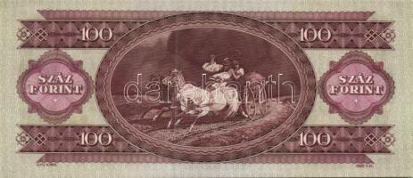 1960. 100Ft hátlapi látványos nyomdahibával T:I