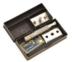 MOFÉM önborotvakészülék, borotva készlet eredeti dobozában, 10x4,5 cm