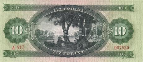 1969. 10Ft (3x) mindháromnál hátlapi képeltolódás balra, sorszámok jóval feljebb állnak, mint a betű...