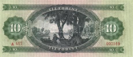 1969. 10Ft (3x) mindháromnál hátlapi képeltolódás balra, sorszámok jóval feljebb állnak, mint a betű...
