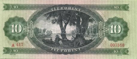 1969. 10Ft (3x) mindháromnál hátlapi képeltolódás balra, sorszámok jóval feljebb állnak, mint a betű...