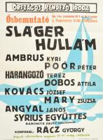 1968 Slágerhullám ősbemutató koncertplakát, ORI 50x70 cm