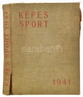Képes Sport 1941 teljes évfolyam. Rossz állapotú vászonkötésben, sérült, kijáró lapokkal