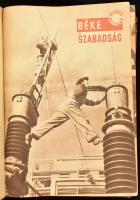 1951-1952 Béke és Szabadság, majdnem teljes két évfolyam bekötve, ajándékozási bejegyzéssel. gazdag képanyaggal