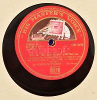 12 gramofon lemez (Jos Master's Voice, Columbia, Radiola stb.), 1930-40 körül, jó állapotban, 1...