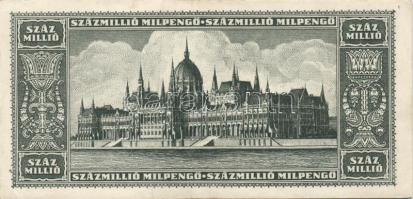 1946. 10.000BP T:I + 100.000.000MP T:I + 50.000AP fehér papíron, v.j. és sorozatszám nélkül T:II+