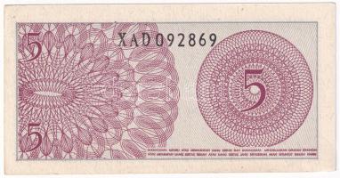 Indonézia 1964. 5s (100x) sorszámkövetők kötegelővel T:UNC-XF Indonesia 1964. 5 Sen (100x) consecuti...