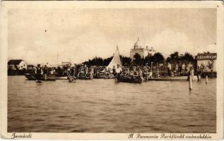 1929 Zamárdi, Balatonzamárdi; A Pannónia Parkfürdő csónakdája. Schäffer Gyula felvétele (EK)