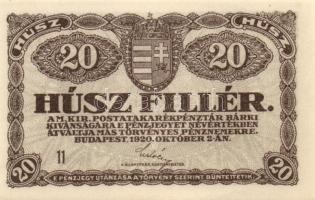 1920. 20f (2x) színvariánsok, elcsúszott alapnyomat T:I + 50f (5x) alapnyomat elcsúszásokkal T:I,I- Összesen 7db!